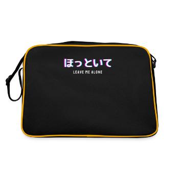 Leave Me Alone Vaporwave Japanese Text - Retro Bag - black/gold - Back