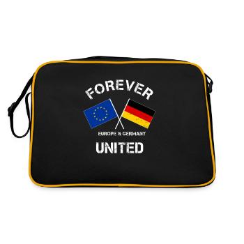 Europe UE drapeau européen Allemagne - Sac Retro - noir/or - Dos