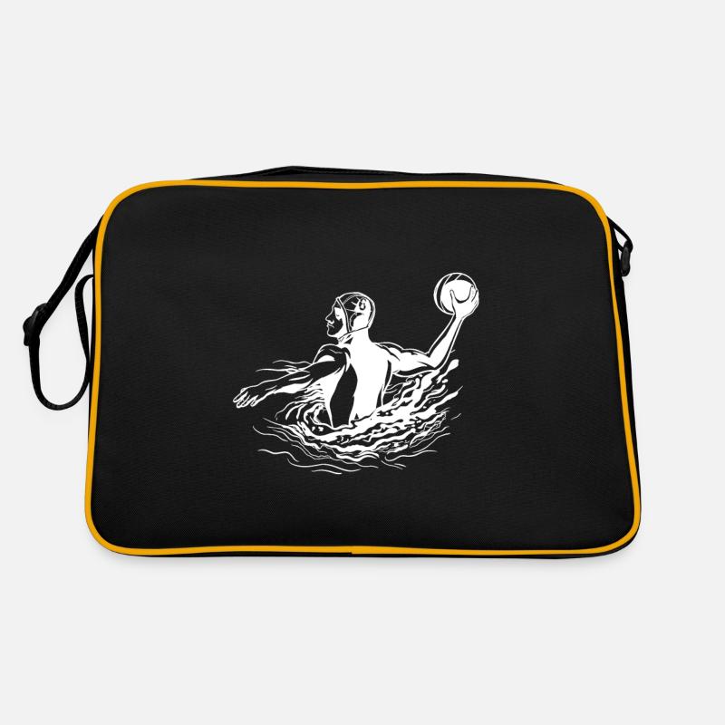 Wasserball - Retro Tasche - Schwarz/Gold