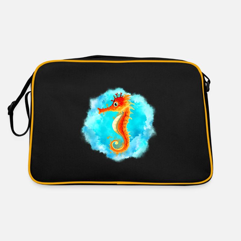 hippocampe - Sac Retro - noir/or