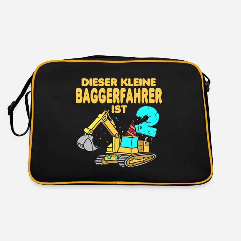 Bagger Geburtstag 2 Zwei Jahre Retro Tasche