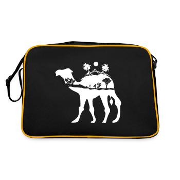 camel - Retro Bag - black/gold - Back