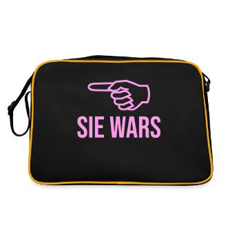 Sie wars - Retro Tasche - Schwarz/Gold - Hinten