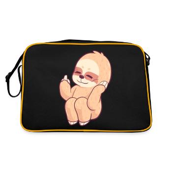Baise toi paresseux animal paresseux drôle - Sac Retro - noir/or - Dos