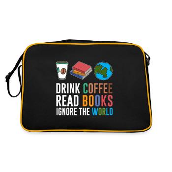 Buch - Retro Tasche - Schwarz/Gold - Hinten