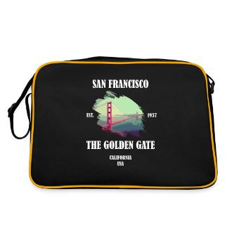 Pont du Golden Gate de San Francisco - Sac Retro - noir/or - Dos