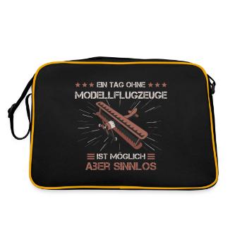Model flying model airplane model builder gift - Retro Bag - black/gold - Back