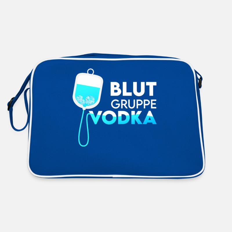 Blutgruppe Vodka Vodkatrinker Fun Saufspruch Gesch Retro Tasche