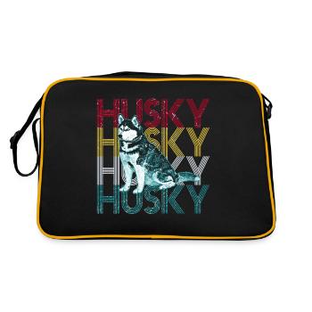 husky - Retro Bag - black/gold - Back