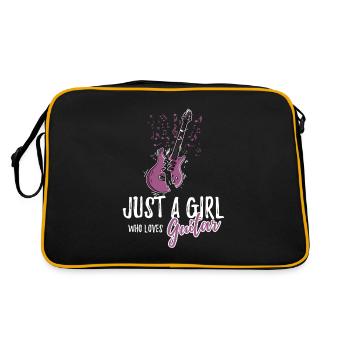Juste une fille qui aime la guitare Guitariste électrique - Sac Retro - noir/or - Dos