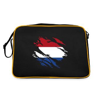 Netherlands Flag - Retro Bag - black/gold - Back