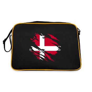 Danemark Drapeau - Sac Retro - noir/or - Dos