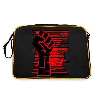 Fist red black - Retro Bag - black/gold - Back