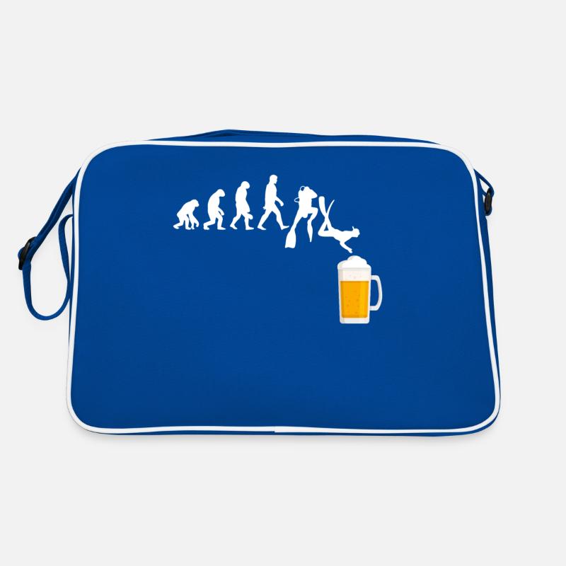 Taucher Evolution Bier Tauchen Tieftaucher Alkohol Retro Tasche