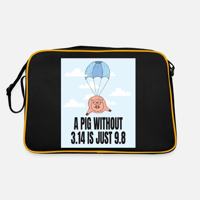 A Pig without 3.14 - Pi Geschenk Idee Retro Tasche