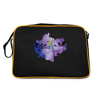 Soyez différent Sweet Bird Colibri Soyez différent en disant - Sac Retro - noir/or - Dos