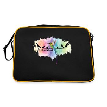 Soyez différent Sweet Bird Colibri Soyez différent en disant - Sac Retro - noir/or - Dos