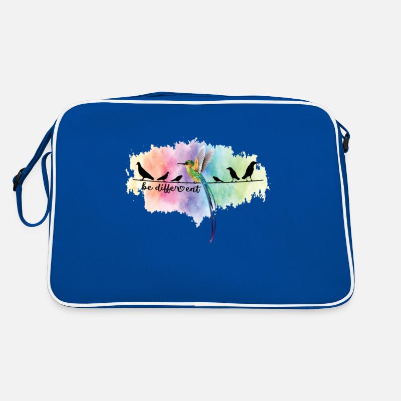 Be Different Süßes Vogel Colibri Sei Anders Spruch Retro Tasche