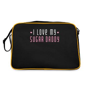 J'aime mon papa de sucre I Babygirl Babe Gift - Sac Retro - noir/or - Dos