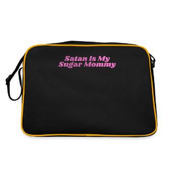 Satan Is My Sugar Mommy I Toyboy Babyboy BDSM Sub - Retro Bag - black/gold - Back