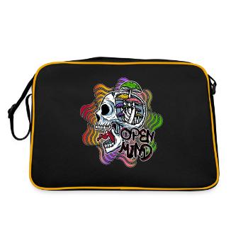 Médicament de voyage pour hallucinations d'esprit ouvert aux champignons magiques - Sac Retro - noir/or - Dos