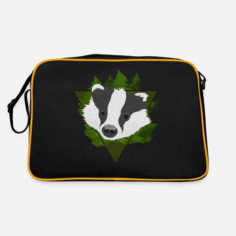 Badger in the forest - Frechdachs comic style gift idea Retro Bag