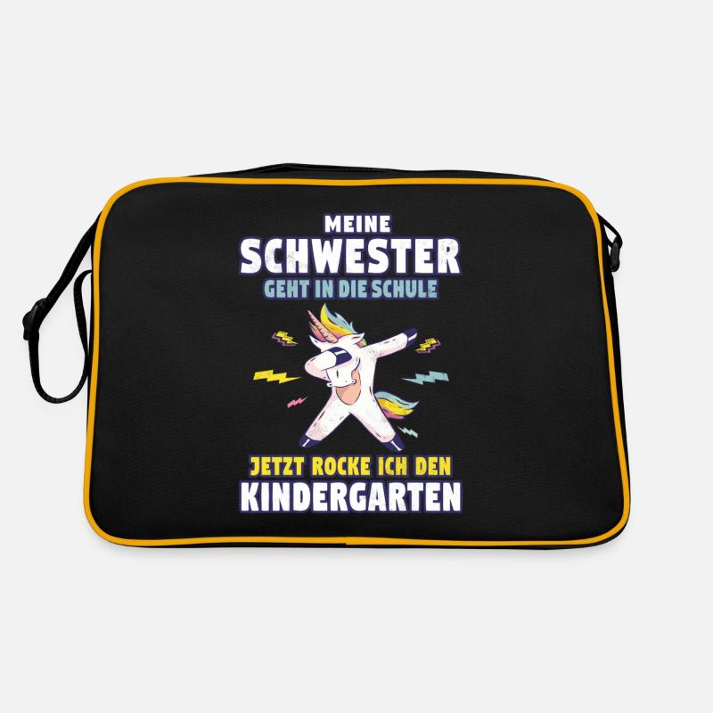 Einschulung Schwester Rockt Kindergarten Schule Retro Tasche