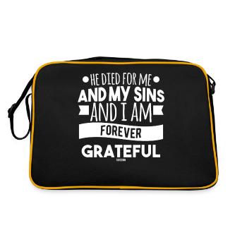 dicton catholique jésus christ - Sac Retro - noir/or - Dos