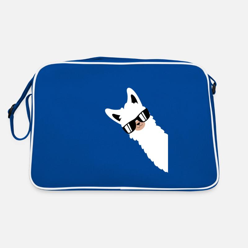 Funny alpaca, llama with sunglasses Retro Bag