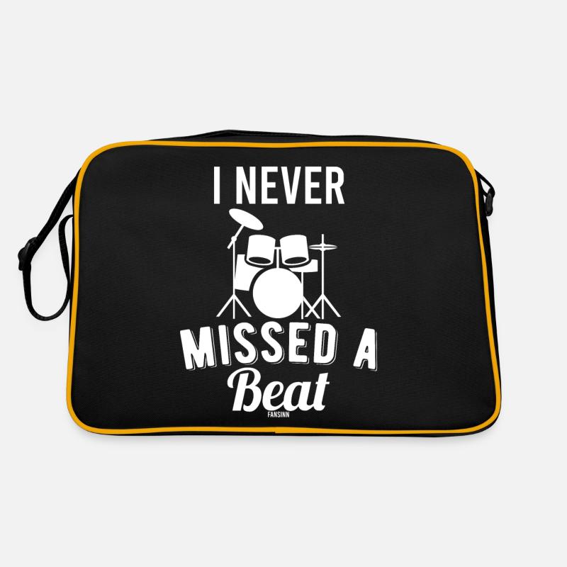 Musicians drum the drums - Retro Bag - black/gold