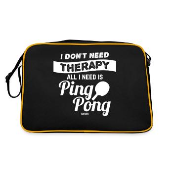 Cadeau de joueur de tennis de table tennis de table - Sac Retro - noir/or - Dos