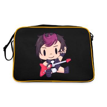 Baby Electric Guitar Hard Rock Metal Music - Retro Bag - black/gold - Back