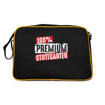 Stuttgart StuttgarterSchwabenland Schwäbisch Lusti - Retro Tasche - Schwarz/Gold - Hinten