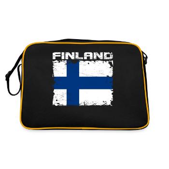 Drapeau de la Finlande - Sac Retro - noir/or - Dos