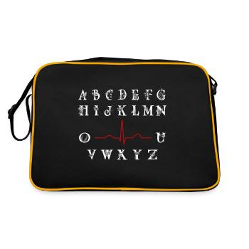 PQRST infirmière chemise drôle RN infirmière étudiant cadeau - Sac Retro - noir/or - Dos