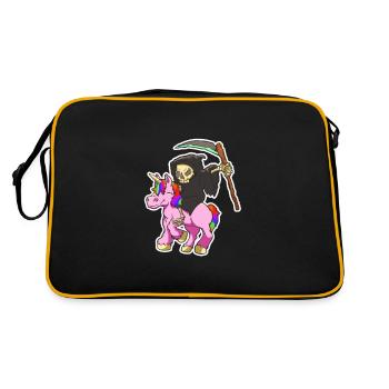 Cadeau Licorne et Grim Reaper - Sac Retro - noir/or - Dos