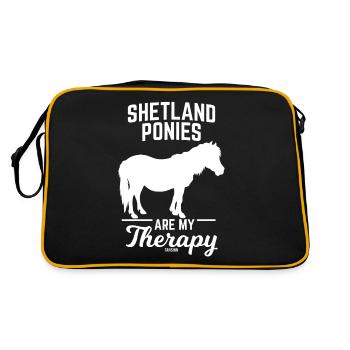 Shetland Pony - Retro Tasche - Schwarz/Gold - Hinten