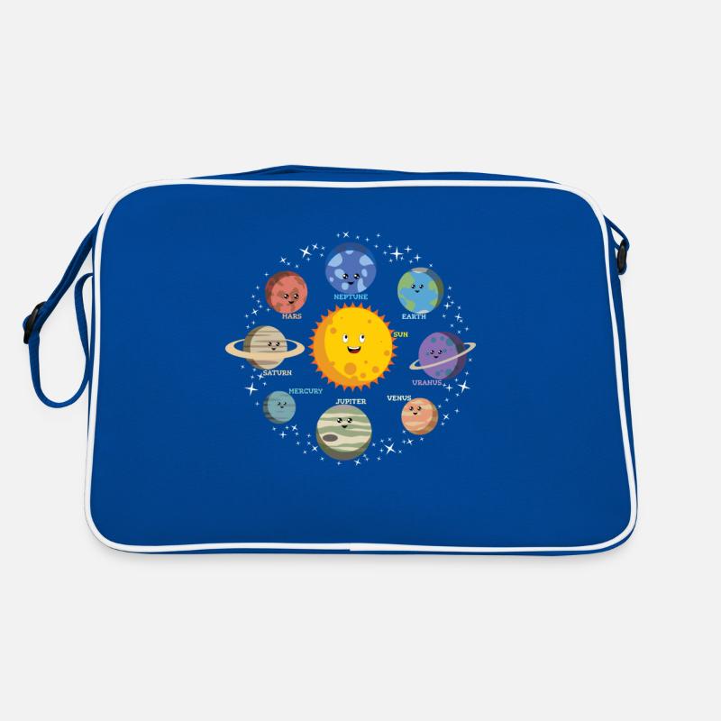 Sonnensystem Planeten - Galaxy Spaceman Geschenk Retro Tasche