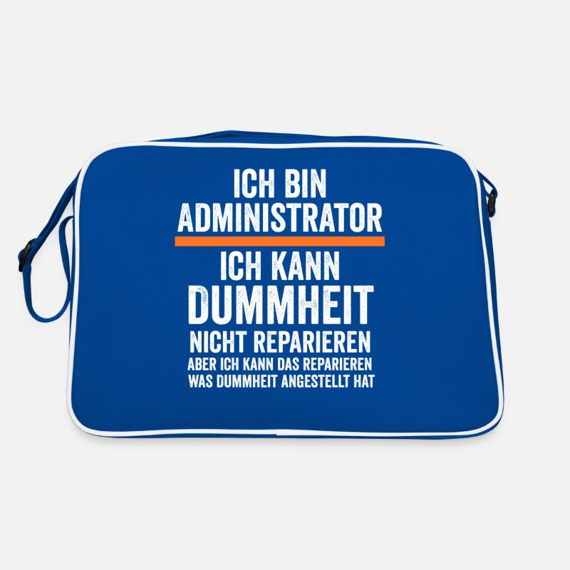 Admin Systemadministrator Lustige Sprüche Retro Tasche