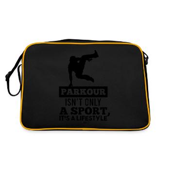 Parkour freerunning sport - Retro Bag - black/gold - Back