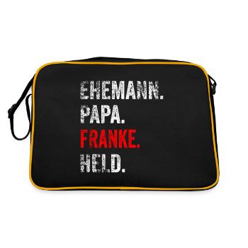 Franke Papa Fränkisch Père Fête des Pères Haute-Franconie L - Sac Retro - noir/or - Dos