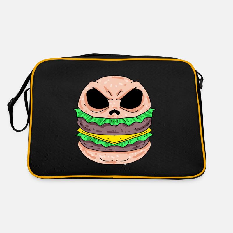 Totenkopf Burger Skull Burger Sac Retro