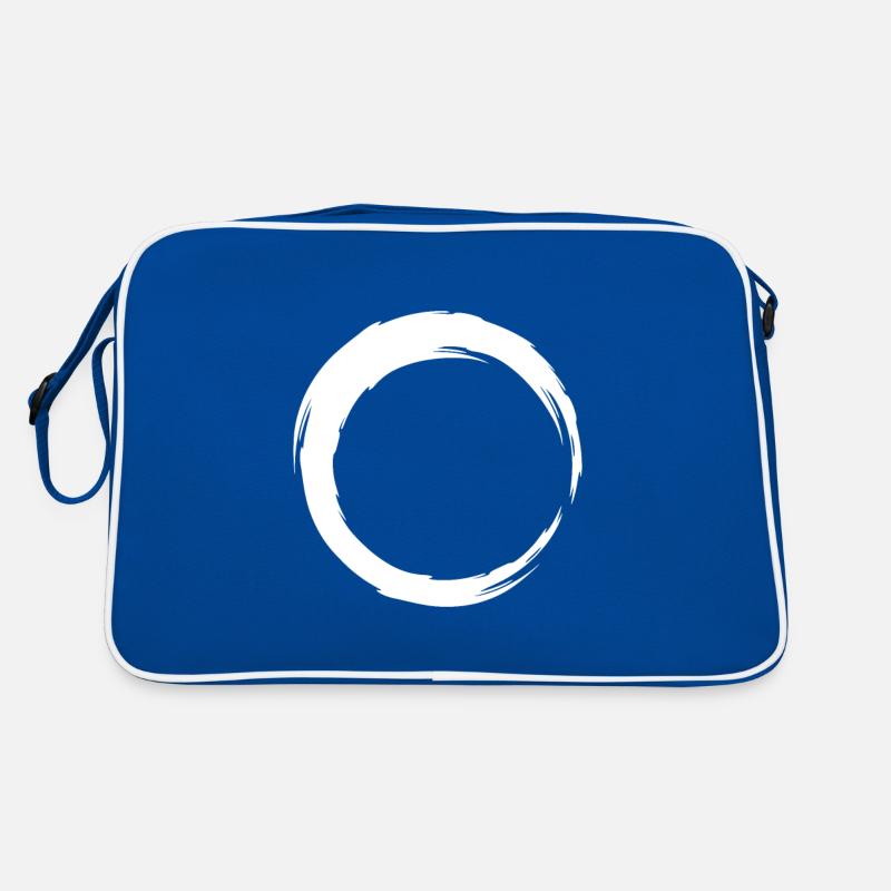 Circle line icon white Retro Bag