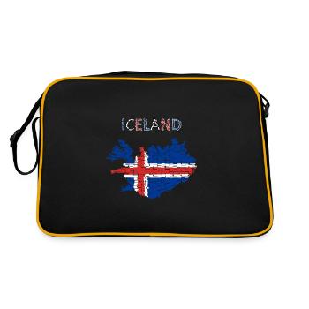 Drapeau de l'Islande - Art Design - Sac Retro - noir/or - Dos