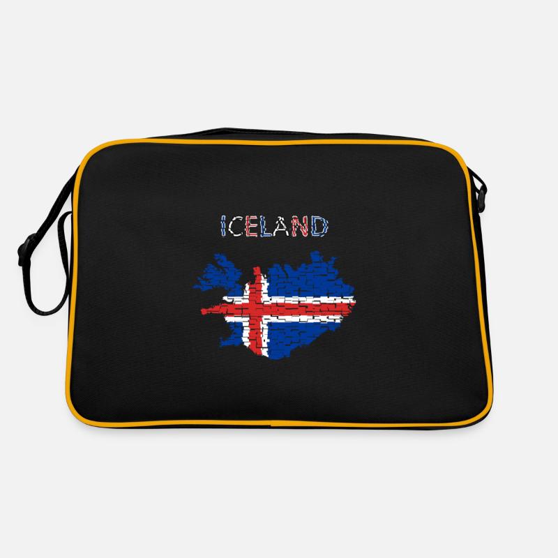 Drapeau de l'Islande - Art Design Sac Retro
