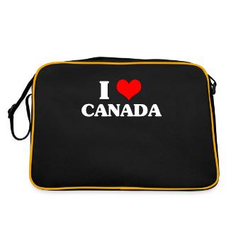I Love Canada Anime Meme Cadeau - Sac Retro - noir/or - Dos