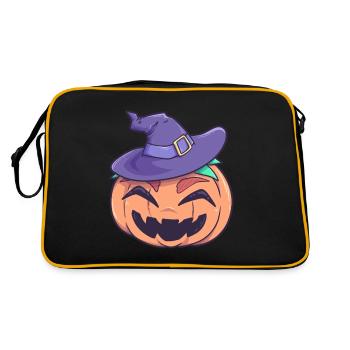 Pumpkin witch halloween monster - Retro Bag - black/gold - Back