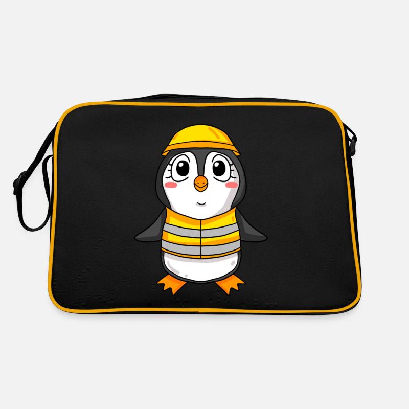 Cadeau de construction de maison de construction de maison de pingouin Sac Retro