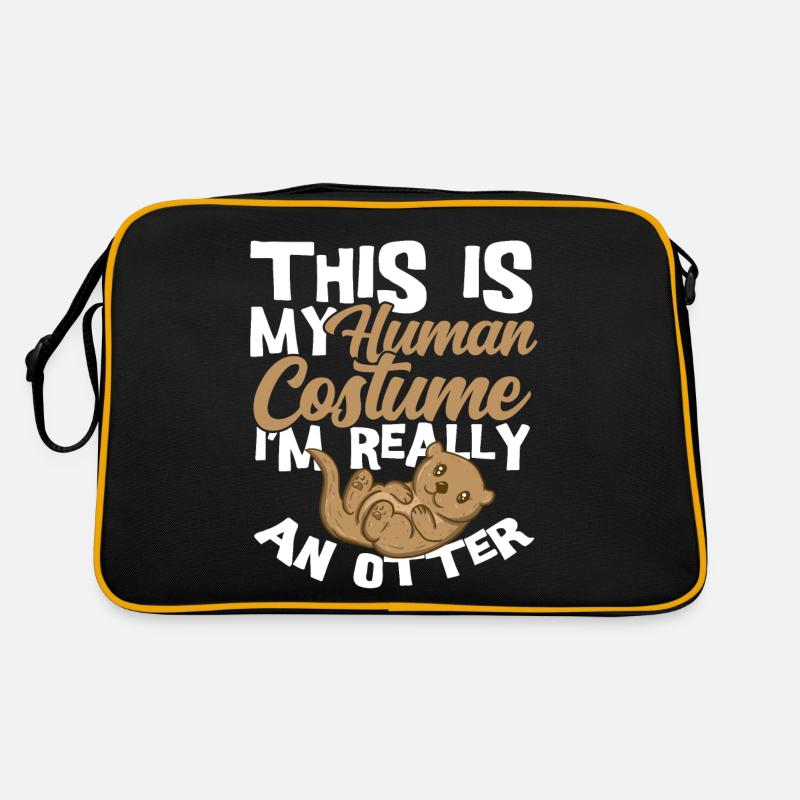 Otter - Retro Tasche - Schwarz/Gold