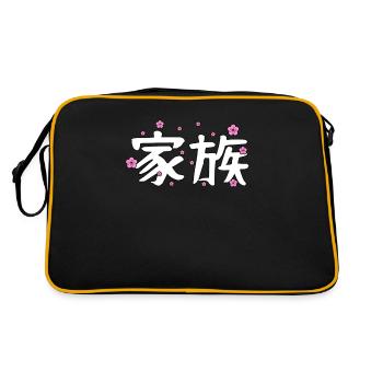 Icône de caractère japonais pour la famille Kanji - Sac Retro - noir/or - Dos